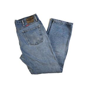 Wrangler Jeans Men 38x32 Regular Fit Blue Straight Cotton Western Rodeo 96501DS